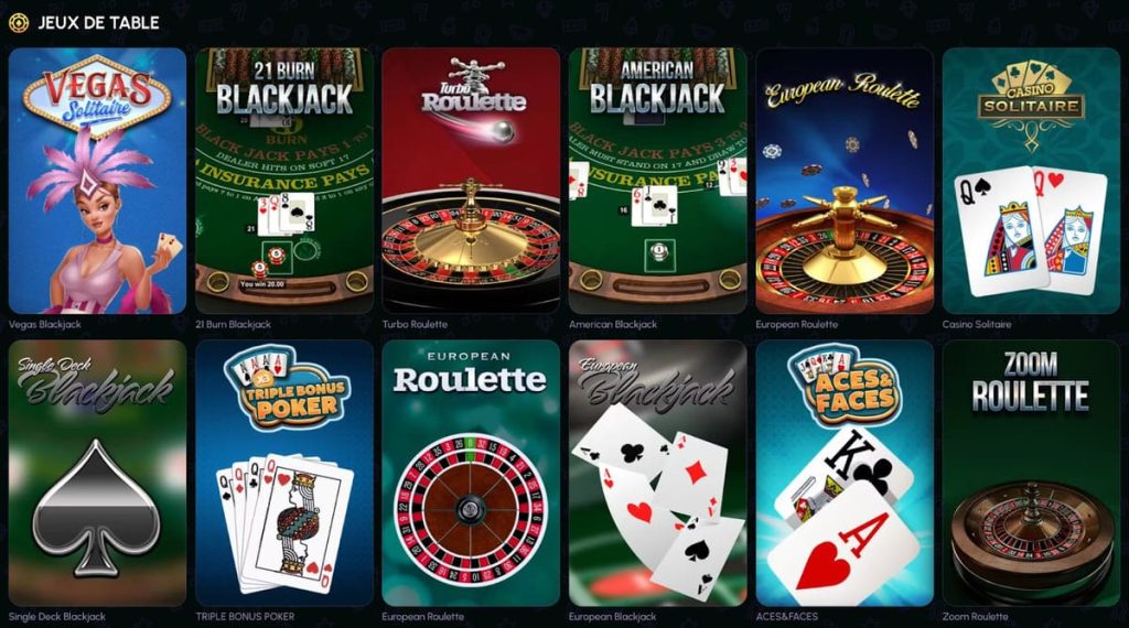 jeux table nova jackpot casino