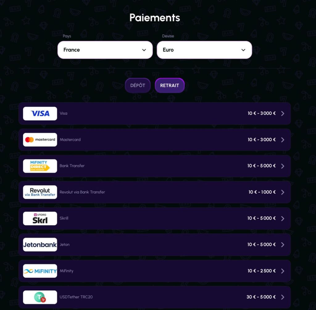 paiement nova jackpot casino